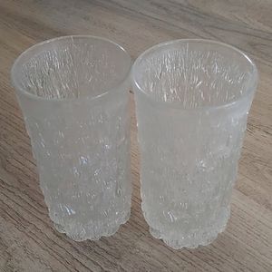 Bark glass tumblers